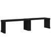 vidaXL Banc de jardin extensible noir 212,5x40,5x45 cm bois massif pin