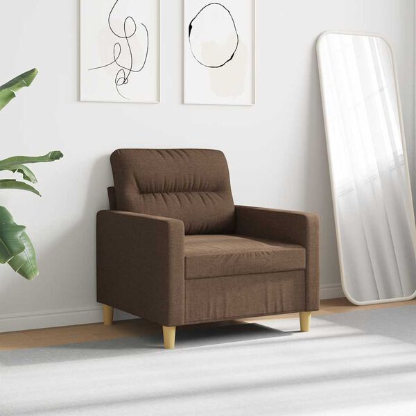 vidaXL Fauteuil Marron 60 cm Tissu