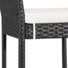 vidaXL Ensemble de bar d'ext&eacute;rieur 9 pcs R&eacute;sine tress&eacute;e et acacia Noir
