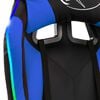 vidaXL Fauteuil de jeux vidéo avec LED RVB Bleu et noir Similicuir