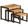 vidaXL Tables gigognes 3 pcs Bois solide de manguier