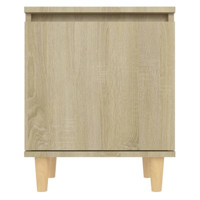 vidaXL Table de chevet avec pieds en bois Chêne sonoma 40x30x50 cm