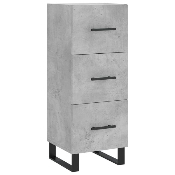 vidaXL Buffet Gris b&eacute;ton 34,5x34x90 cm Bois d'ing&eacute;nierie
