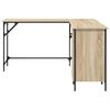 vidaXL Bureau chêne sonoma 141x141x75 cm bois d'ingénierie