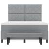 vidaXL Lit &agrave; ressorts avec t&ecirc;te de lit Gris clair 160 x 200 cm tissu