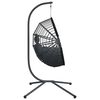 vidaXL Chaise suspendue en forme d'œuf avec support anthracite