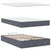 vidaXL Lit ottoman avec matelas et LED gris fonc&eacute; 90x200cm