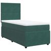 vidaXL Sommier &agrave; lattes de lit et matelas Vert fonc&eacute; 80x200 cm Velours