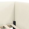 vidaXL Cadre de lit d'angle Cr&egrave;me 100 cm x 200 cm Velours