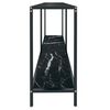 vidaXL Table console Noir 140x35x75,5 cm Verre tremp&eacute;