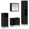 vidaXL Ensemble de mobilier de salle de bain 4 pcs Ch&ecirc;ne noir