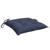 vidaXL Coussins de chaise lot de 2 bleu marine 50x50x7 cm tissu oxford