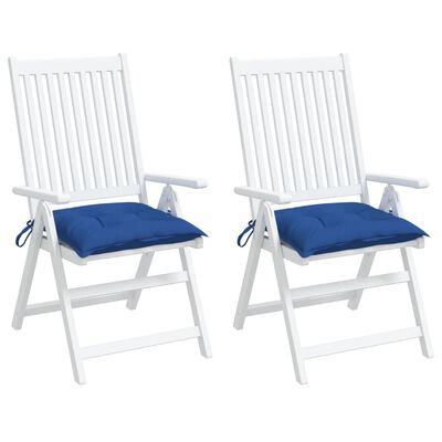 vidaXL Coussins de chaise lot de 2 bleu 50x50x7 cm tissu oxford