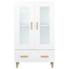 vidaXL Buffet haut Blanc 70x31x115 cm Bois d'ing&eacute;nierie