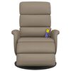 vidaXL Fauteuil inclinable de massage repose-pieds cappuccino