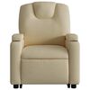 vidaXL Fauteuil inclinable de massage électrique Crème Tissu