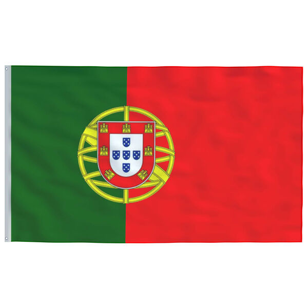 vidaXL Drapeau du Portugal et mât 5,55 m Aluminium