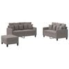vidaXL Ensemble de canap&eacute;s 3 pcs avec coussins Taupe Tissu