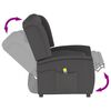 vidaXL Fauteuil de massage inclinable à 4 places gris foncé