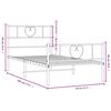 vidaXL Cadre de lit métal sans matelas avec pied de lit blanc 90x190cm