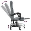 vidaXL Fauteuil inclinable de bureau Gris clair Tissu