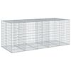 vidaXL Panier gabion avec couvercle 250x100x100 cm fer galvanisé