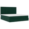 VidaXL Cadre de lit ottoman avec matelas vert fonc&eacute; 180x200cm velours