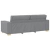 vidaXL Canap&eacute; 3 pcs Gris clair 220 x 80 x 84 cm Tissu en lin m&eacute;lang&eacute;