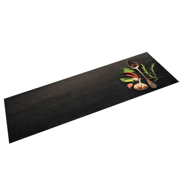 vidaXL Tapis de cuisine lavable impression d'épices 45x150 cm velours