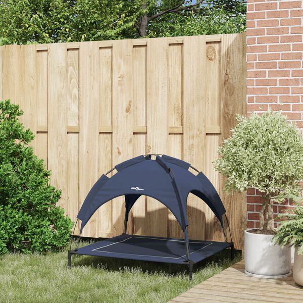 vidaXL Lit pour Chien Bleu marine 90 x 81 x 80,5 cm Acier