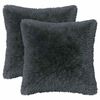 vidaXL Housse de coussin 2 pcs HEERLEN Anthracite 40 x 40 cm Fleece PV