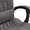 vidaXL Fauteuil de massage inclinable de bureau Gris Similicuir