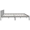 vidaXL Cadre de lit sans matelas gris bois massif 200x200 cm