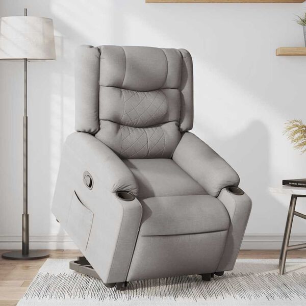 vidaXL Fauteuil inclinable gris nuage tissu