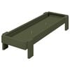 vidaXL Bac de nourrissage pour poules Vert olive 80 x 28 x 13.5 cm