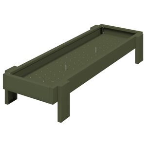 vidaXL Bac de nourrissage pour poules Vert olive 80 x 28 x 13.5 cm