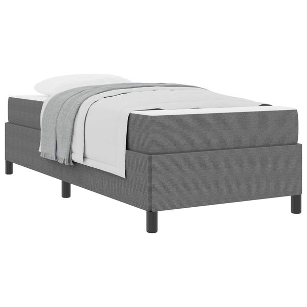 vidaXL Cadre de lit avec matelas Gris clair 90 x 190 cm tissu