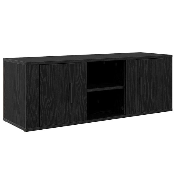 vidaXL Meuble TV Ch&ecirc;ne noir 100 x 31,5 x 35 cm Bois d'ing&eacute;nierie