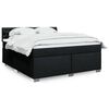 vidaXL Sommier &agrave; lattes de lit avec matelas Noir 180x200 cm Tissu