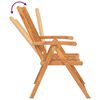 vidaXL Chaises de jardin inclinables lot de 2 bois massif d'acacia
