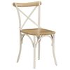 vidaXL Chaises à dossier croisé lot de 2 blanc bois de manguier solide