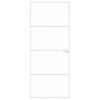 vidaXL Porte d'intérieur Blanc 83x201,5 cm Trempé verre aluminium fin