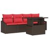vidaXL Ensemble de canap&eacute; de jardin 5 pc 4-Nombre de places