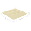 vidaXL Chaises de jardin lot de 4 et coussins blanc crème Teck solide