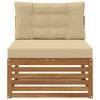 vidaXL Canap&eacute; du milieu ext&eacute;rieur Bois d'Acacia Massif Naturel