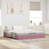 VidaXL Cadre de lit ottoman sans matelas rose 160x200 cm velours
