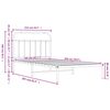 vidaXL Cadre de lit m&eacute;tal sans matelas et pied de lit blanc 107x203 cm