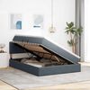 vidaXL Lit de Rangement avec matelas Gris fonc&eacute; 140 x 190 cm Velours