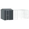 vidaXL Cage pour oiseaux Anthracite 635 x 304 x 247 cm Acier galvanis&eacute;