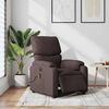 vidaXL Fauteuil de massage inclinable &eacute;lectrique Marron fonc&eacute; Tissu